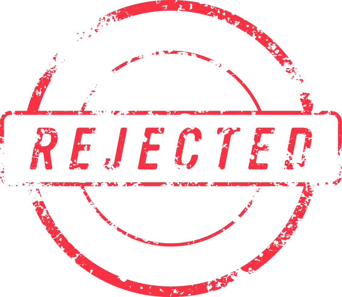 Rejected stamp mark vector illustration isolated on white background png