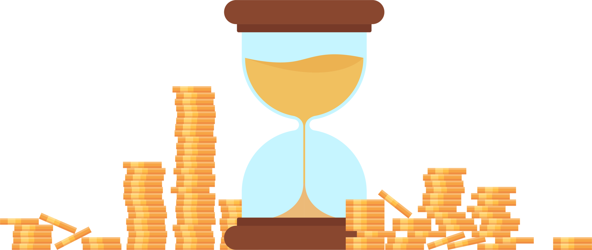 Time is money concept vector illustration png