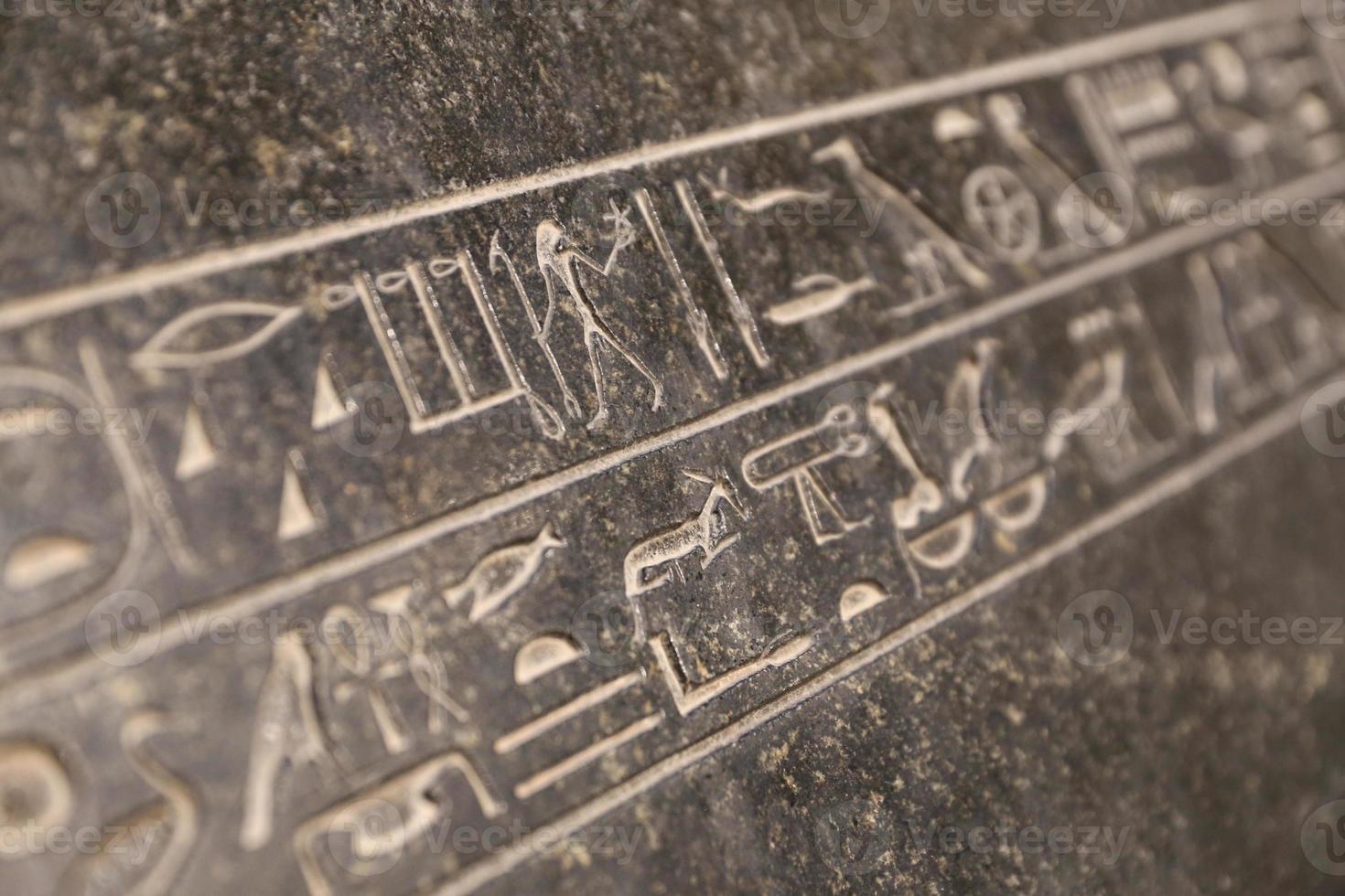 jeroglíficos en el museo egipcio, el cairo, egipto foto