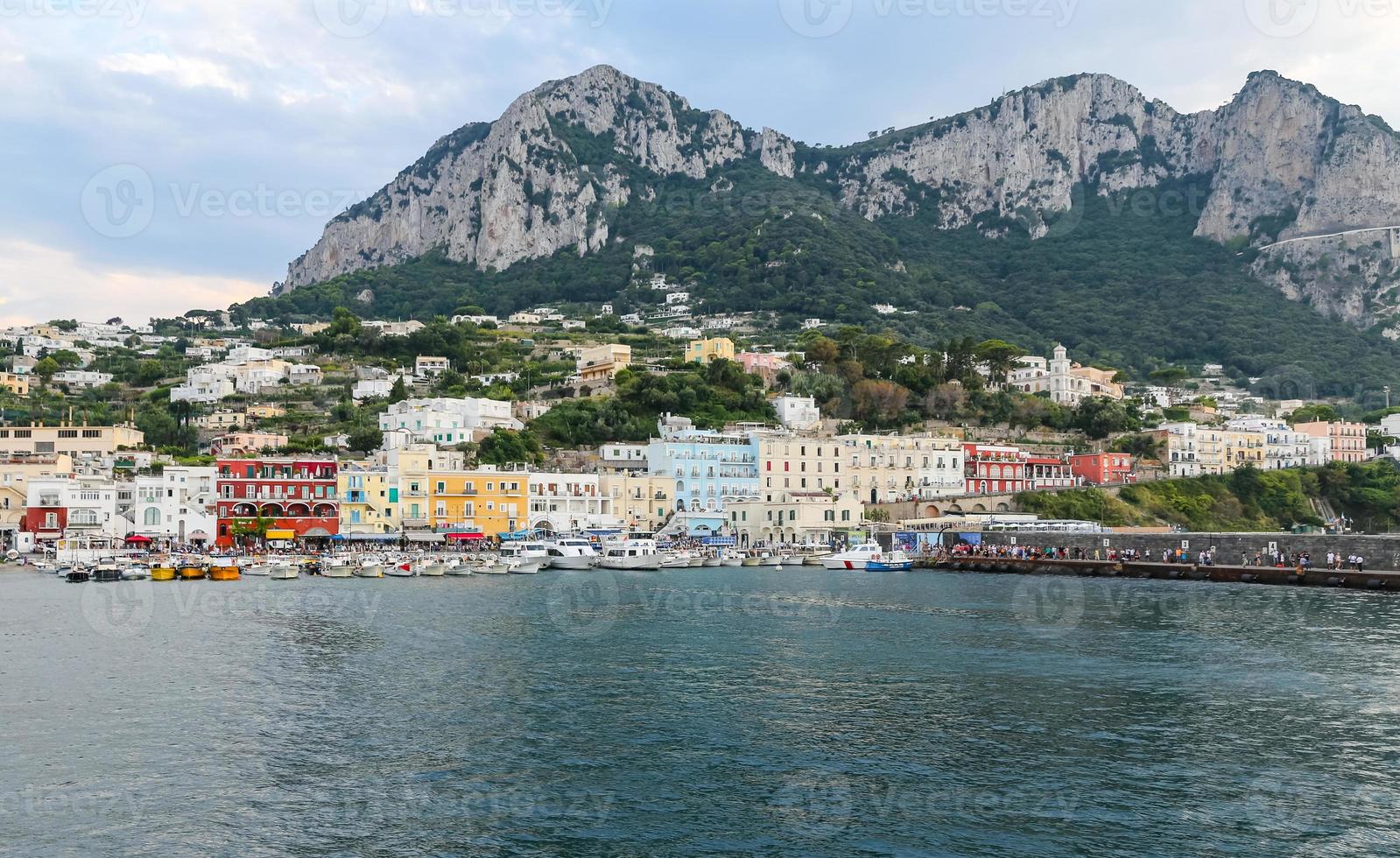 General view of Capri Island in Naples, Italy photo