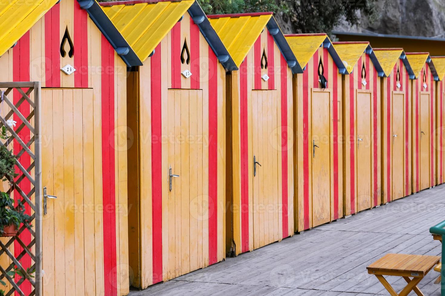 Beach Cabins in Sorrento, Naples, Italy photo