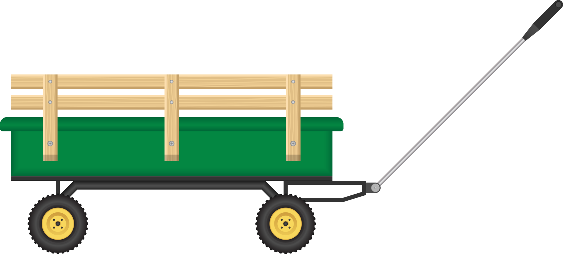 illustration de vecteur de chariot de jardin vert isolé sur fond blanc png