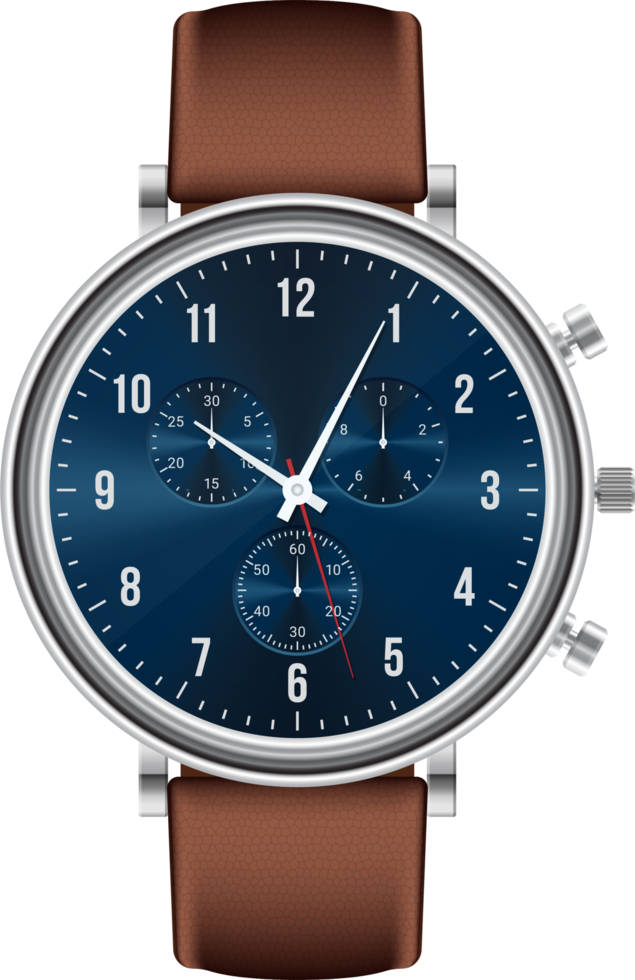 illustration vectorielle de montre à main réaliste isolée sur fond blanc png