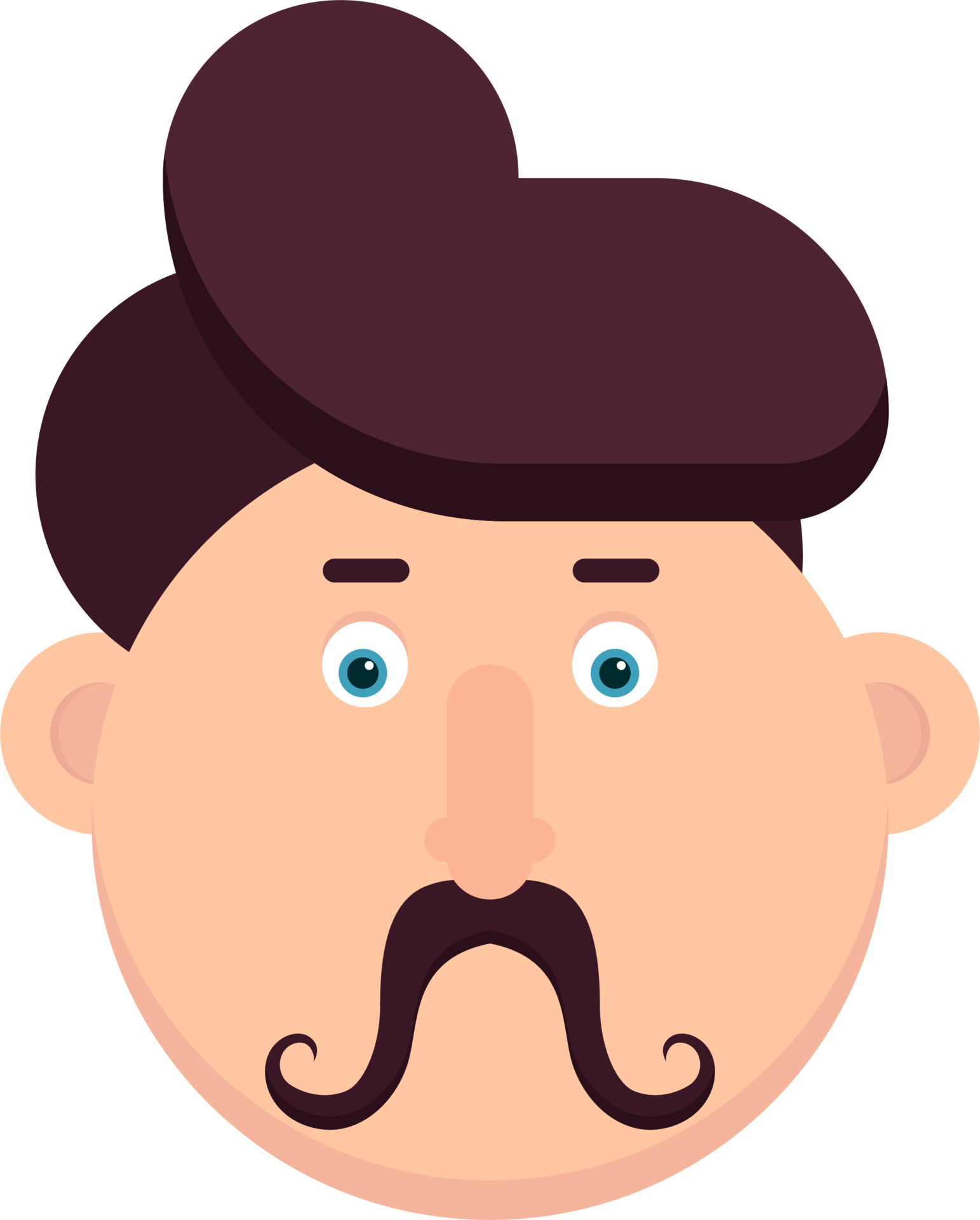 Man character with mustache vector illustration 9313973 PNG