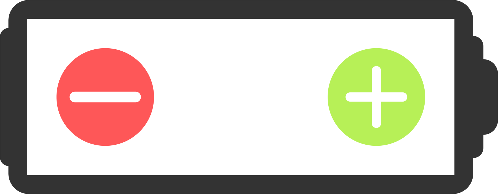 Symbol für den Ladezustand des Akkus, Vektorgrafik png