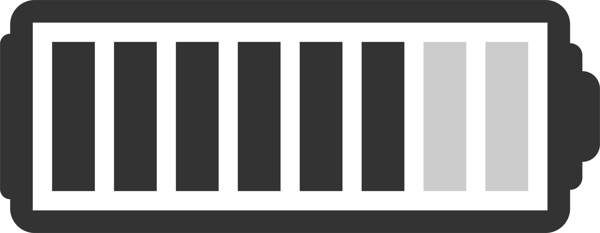 illustration vectorielle de l'icône de niveau de charge de la batterie png