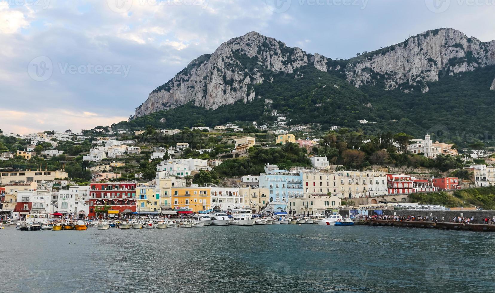 General view of Capri Island in Naples, Italy photo