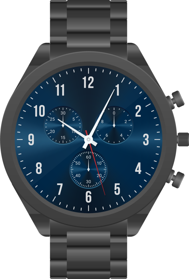 Realistic hand watch vector illustration isolated on white background png