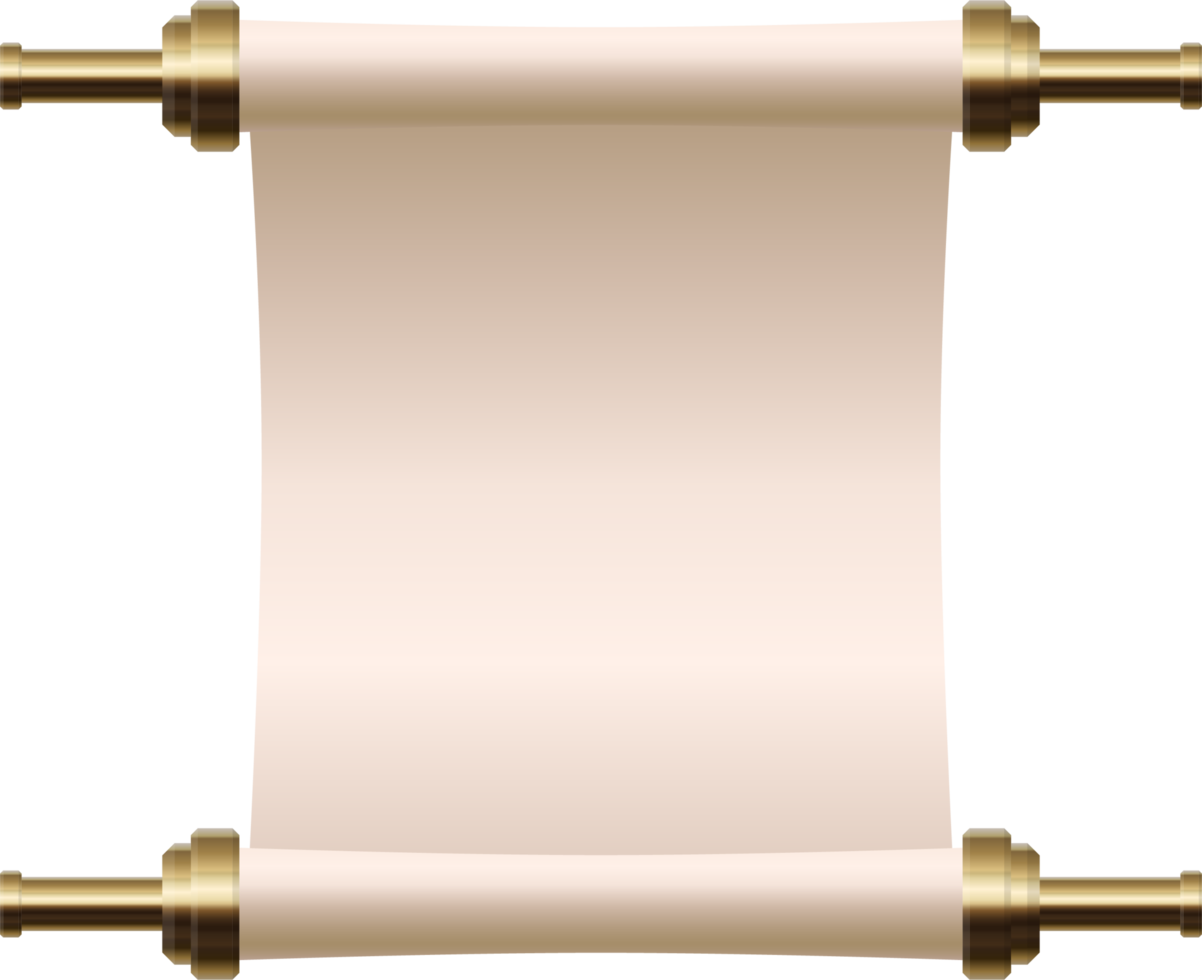 Vintage paper scroll vector illustration isolated on white background png