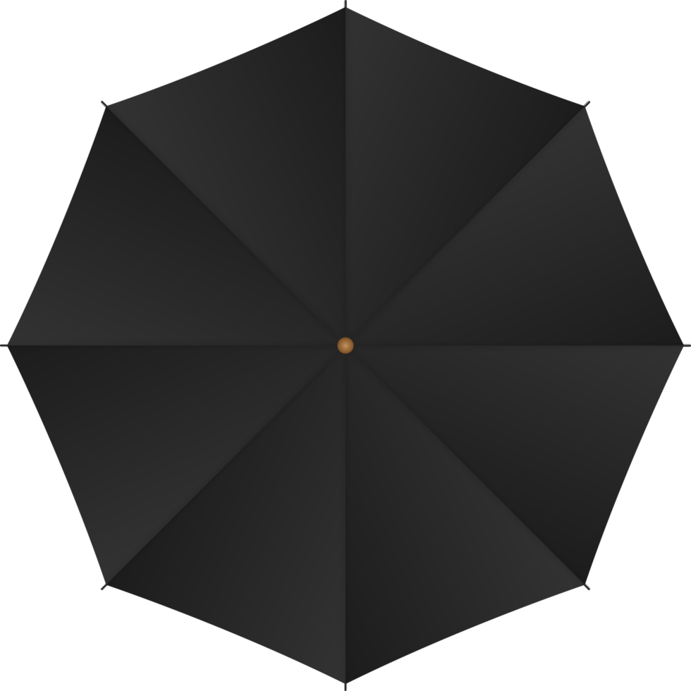 ilustración de vector de paraguas negro aislado png