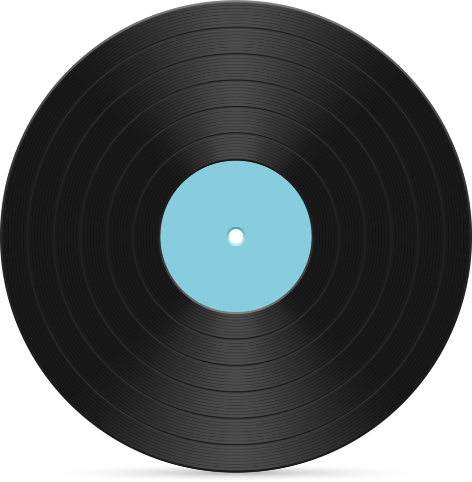 illustrazione vettoriale del disco in vinile isolata su sfondo bianco png