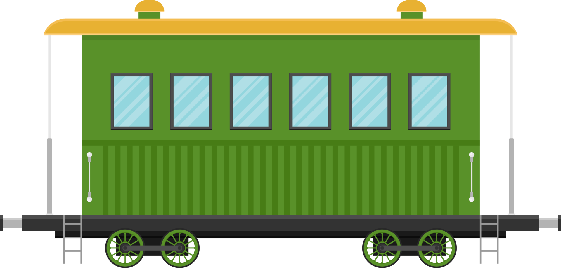 Train wagons vector illustration isolated on white background png