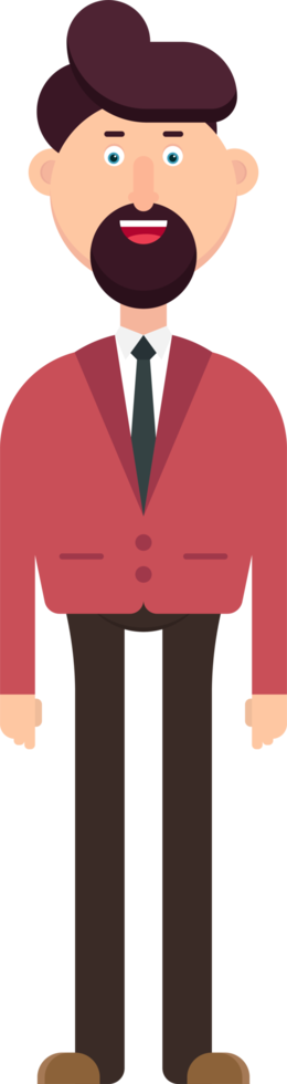 personaje de hombre con ilustración de vector de bigote png