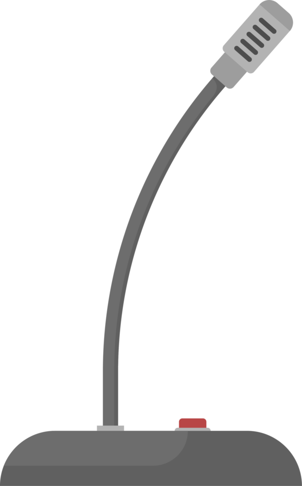 Microphone in flat design clip art png