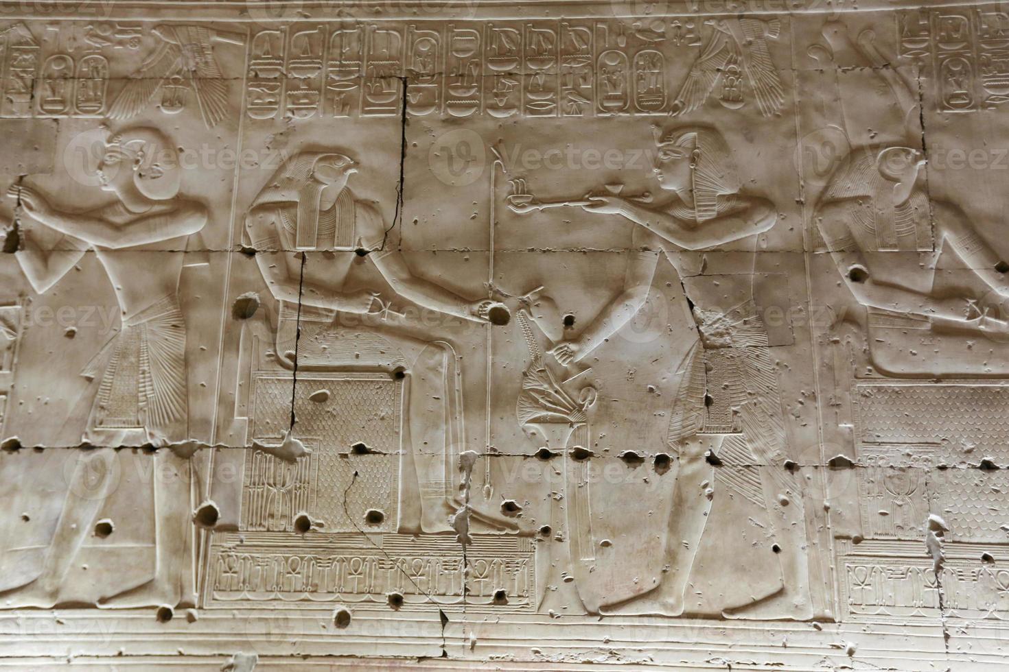 Scene from Abydos Temple in Madfuna, Egypt photo