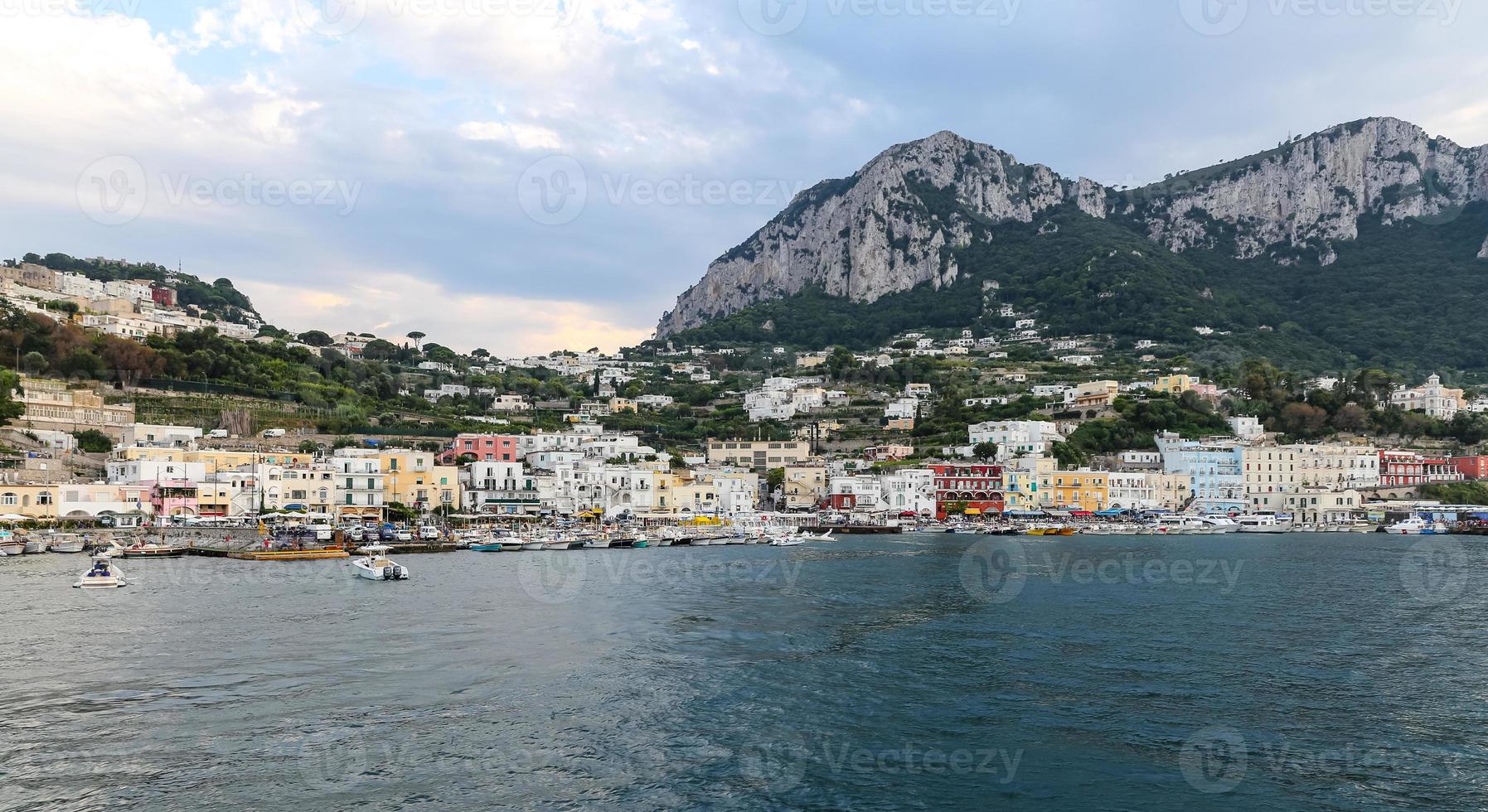 General view of Capri Island in Naples, Italy photo