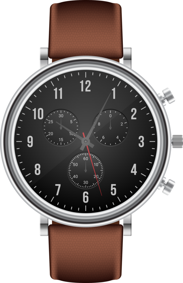 illustration vectorielle de montre à main réaliste isolée sur fond blanc png