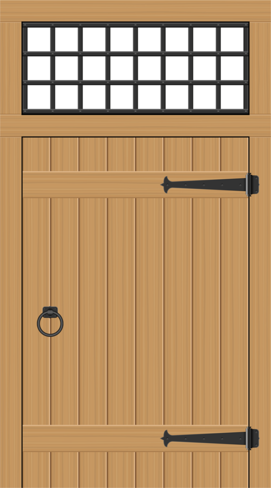 Old wooden door vector illustration isolated on white background png