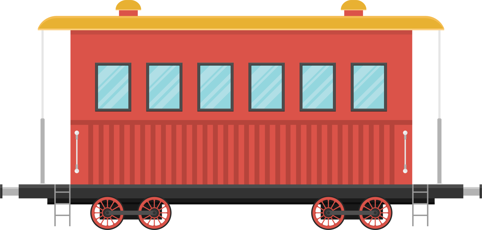 Free Train wagons vector illustration isolated on white background 9314296  PNG with Transparent Background