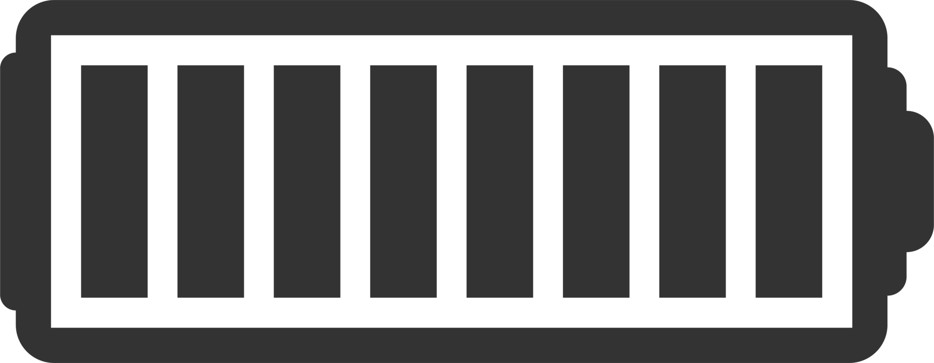 illustration vectorielle de l'icône de niveau de charge de la batterie png