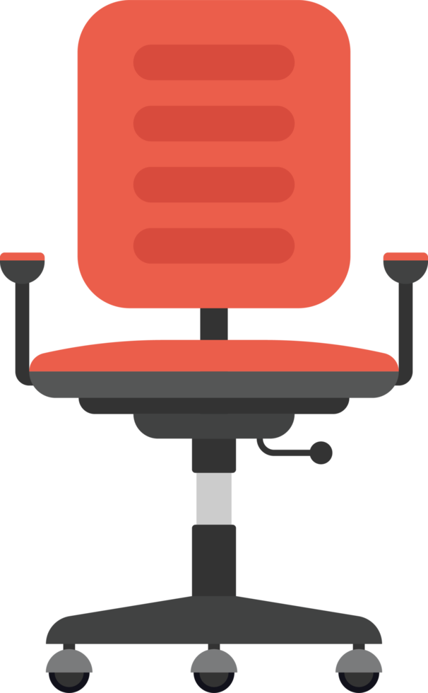 Desk chair set vector illustration isolated on white png