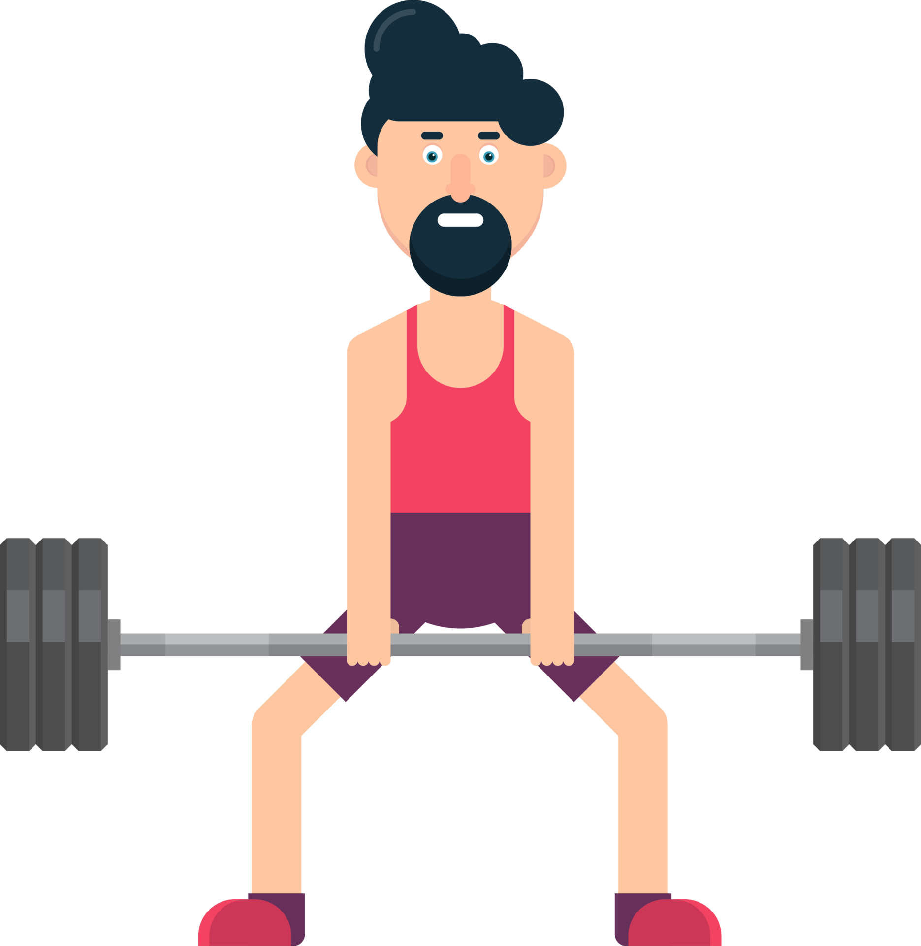 Free Man character training at the gym vector illustration 9314340 PNG with  Transparent Background