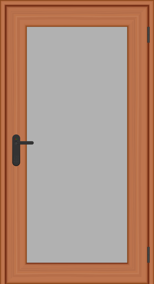 Wooden door vector illustration isolated png