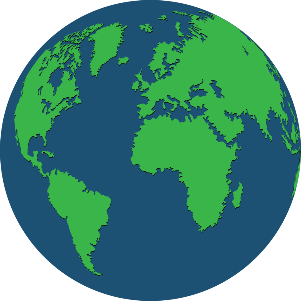 earth globe illustraties, vectorillustratie geïsoleerd png