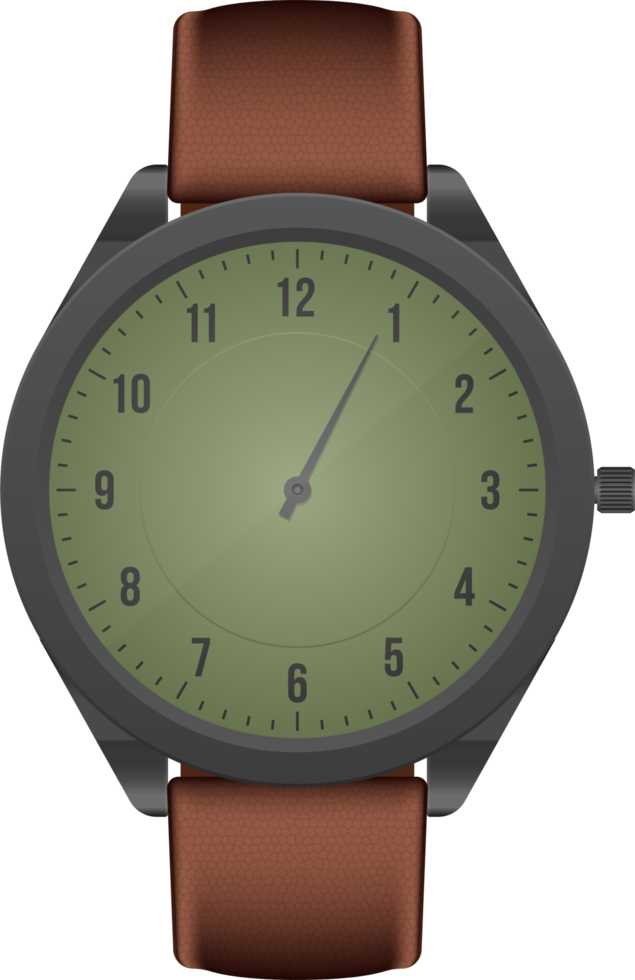 Realistic hand watch vector illustration isolated on white background png