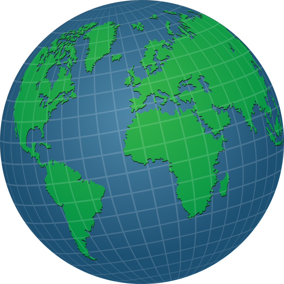 clipart globe terrestre, illustration vectorielle isolée png