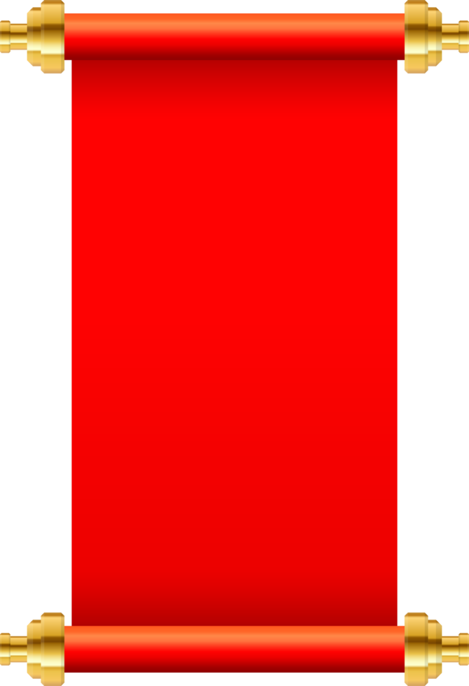 illustration de vecteur de défilement de papier rouge isolé sur fond blanc png