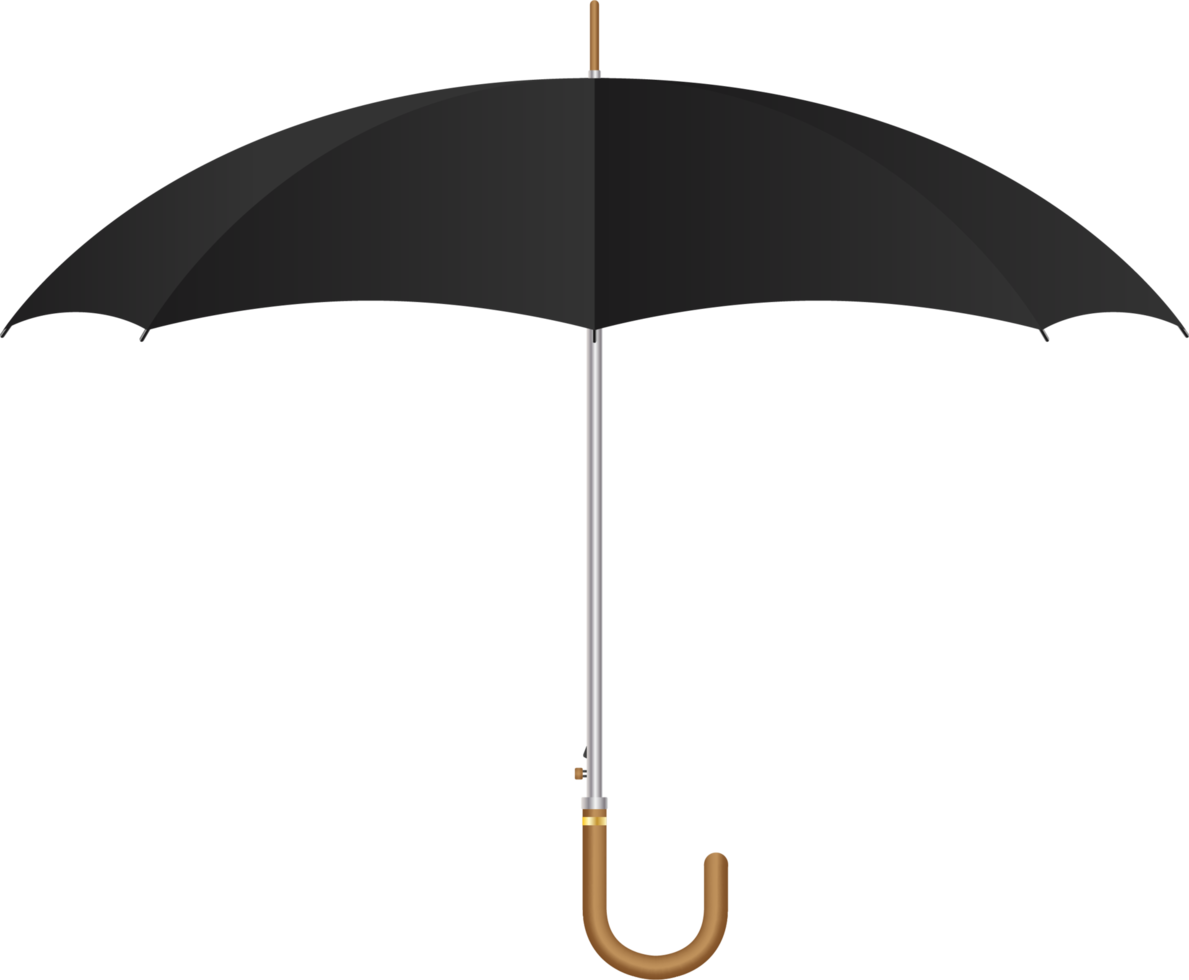 ilustração vetorial de guarda-chuva preto isolada png