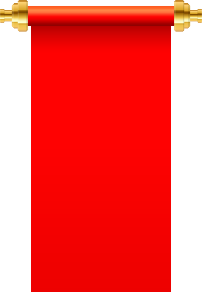 rode papieren scroll vectorillustratie geïsoleerd op een witte achtergrond png