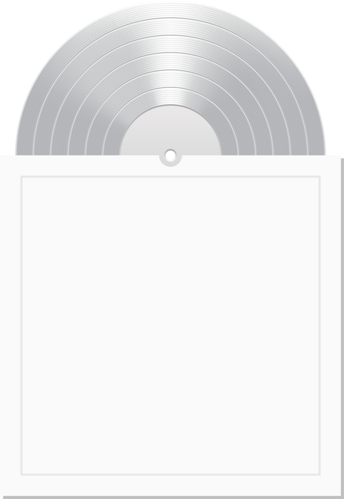 Vinyl-Schallplatte mit Cover-Vektor-Illustration isoliert png