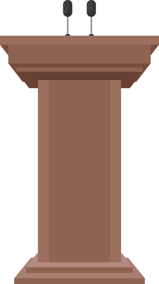 illustrazione vettoriale della tribuna del podio in legno isolata su bianco png