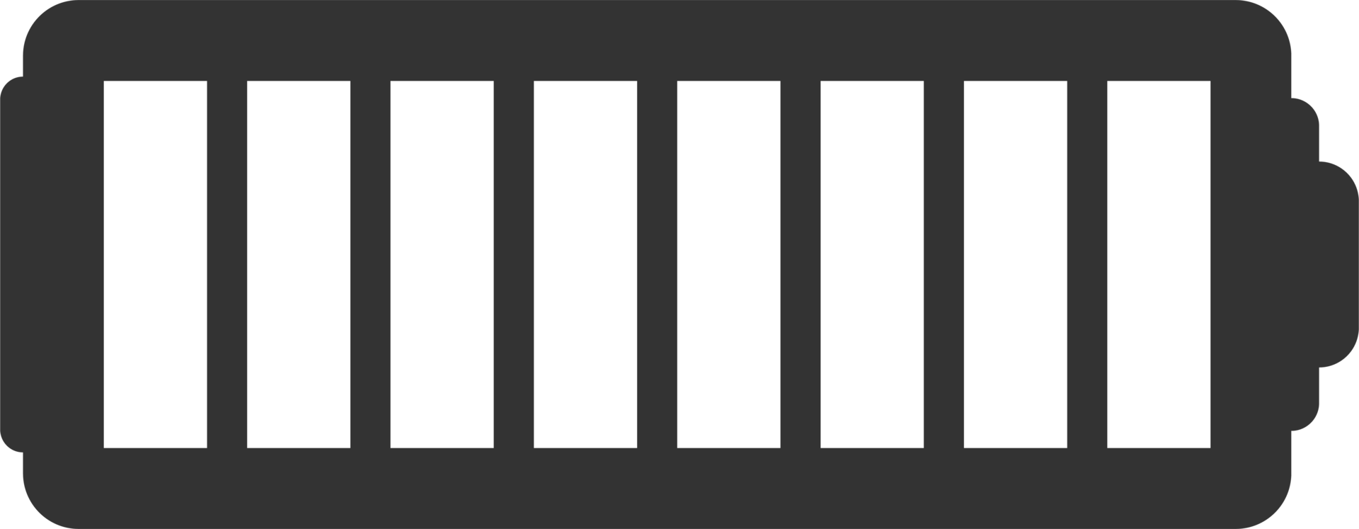 illustration vectorielle de l'icône de niveau de charge de la batterie png