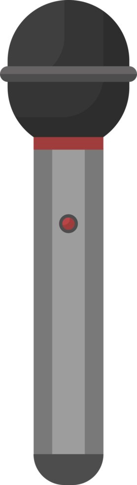 Microphone in flat design clip art png