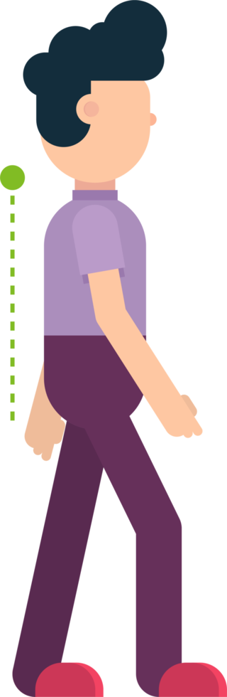 Business man showing the correct posture png