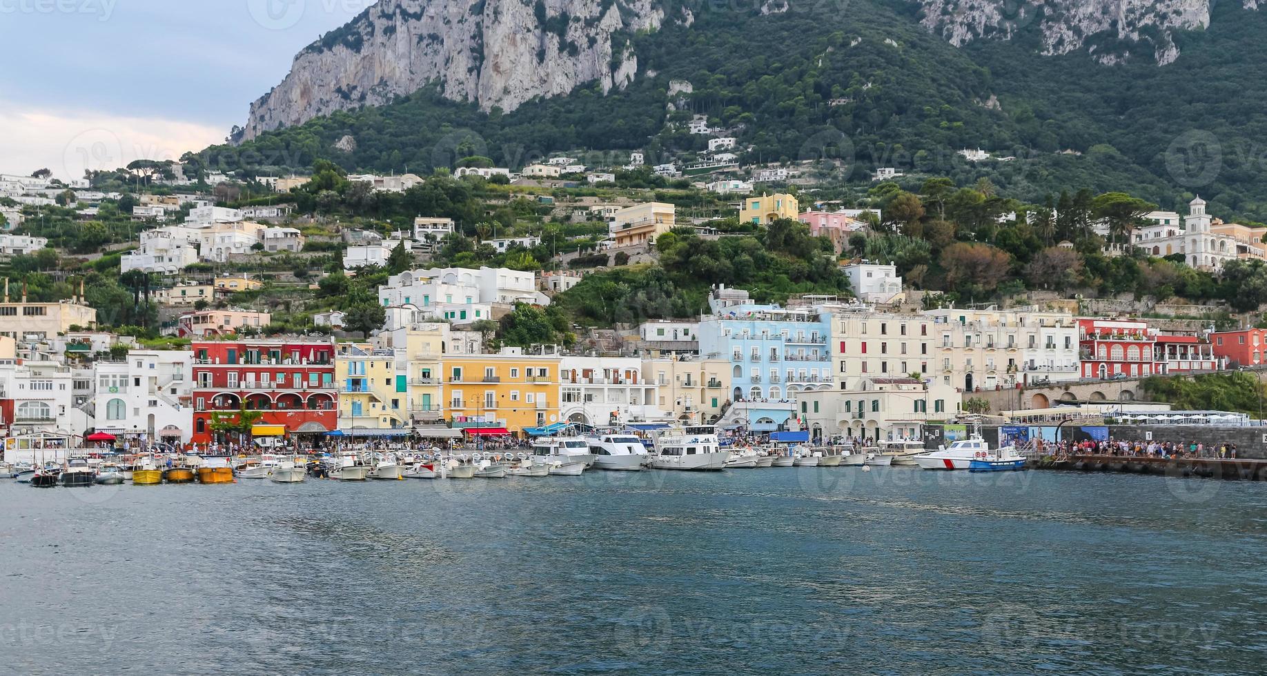 General view of Capri Island in Naples, Italy photo