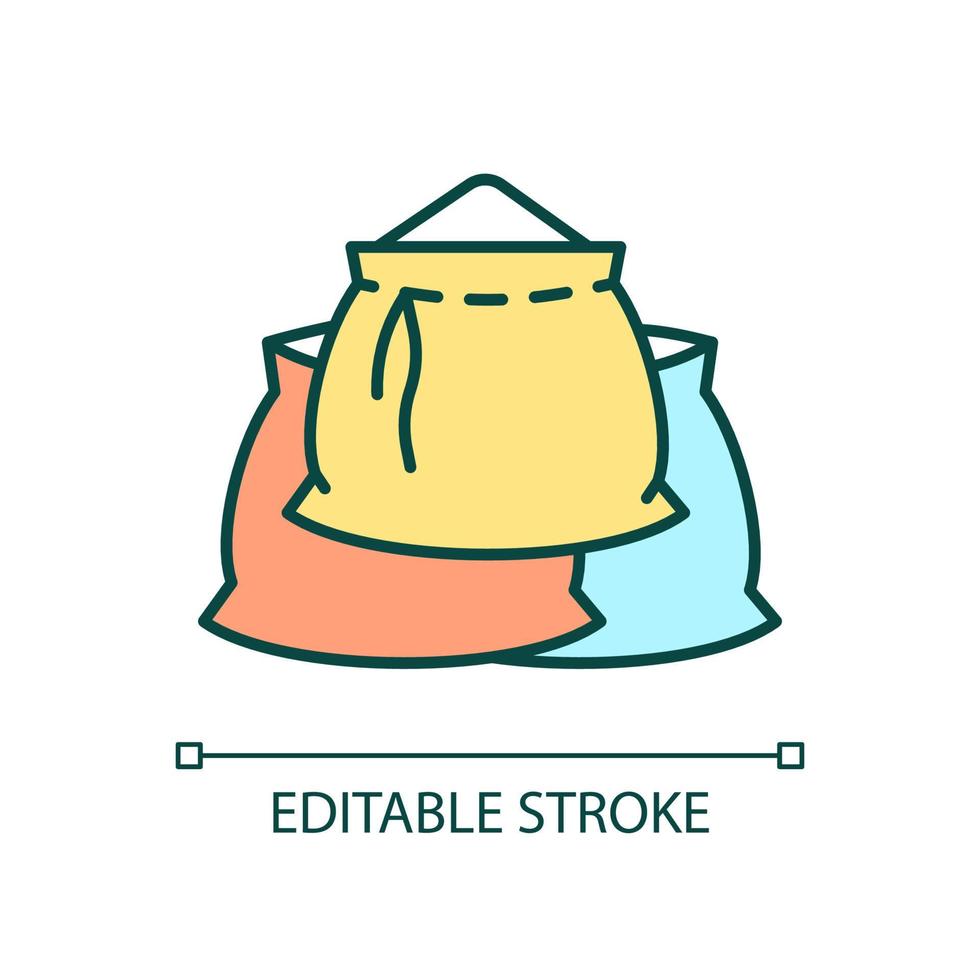 Grain storage RGB color icon. Crops reservation. Wheat stockpiling. Foodstuff supply. Food security. Isolated vector illustration. Simple filled line drawing. Editable stroke