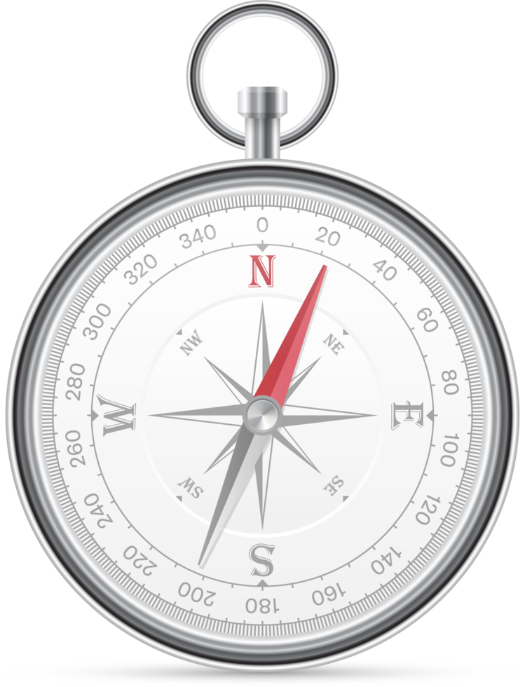 Magnetic compass vector illustration png