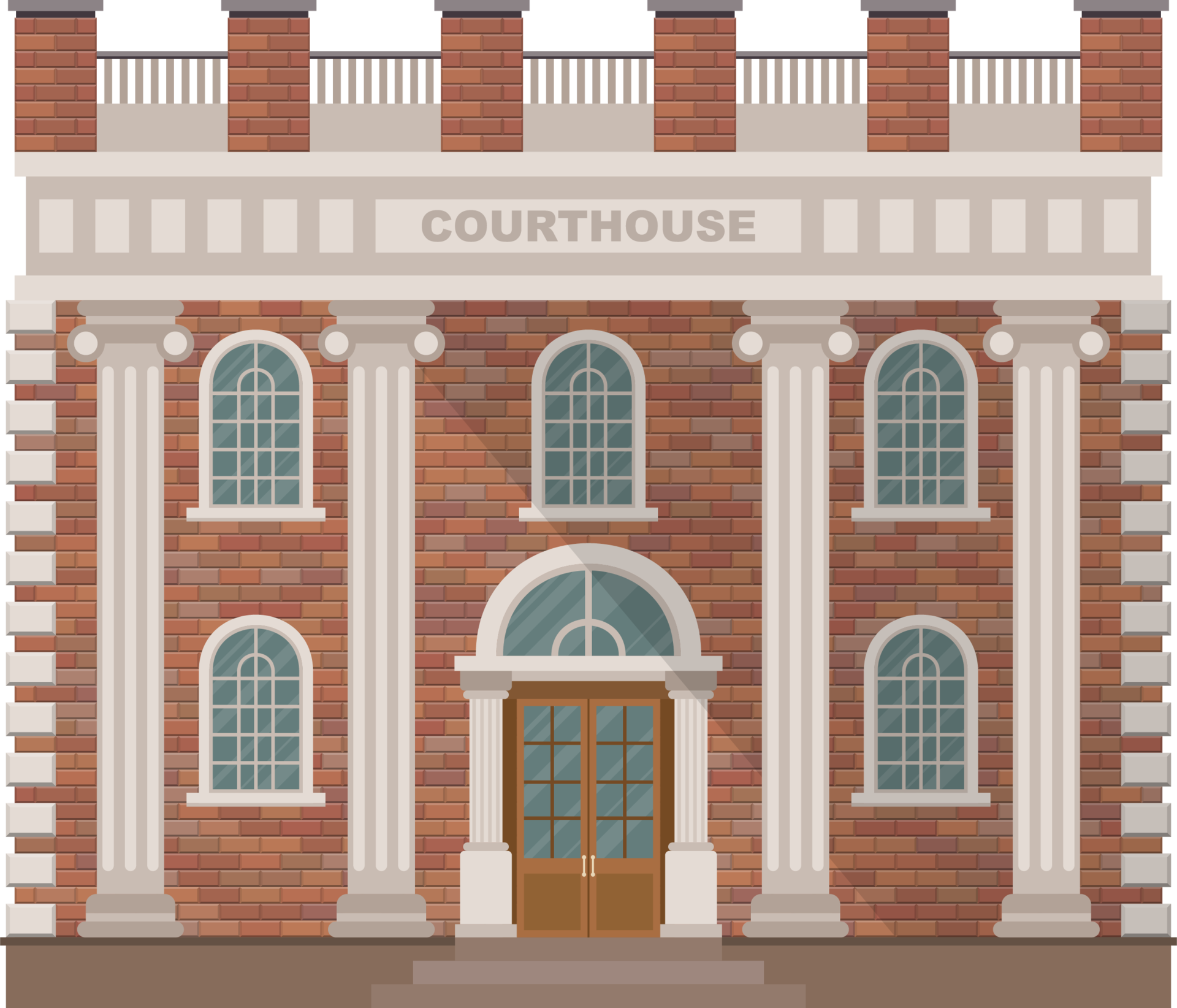 Courthouse building vector illustration isolated on white background