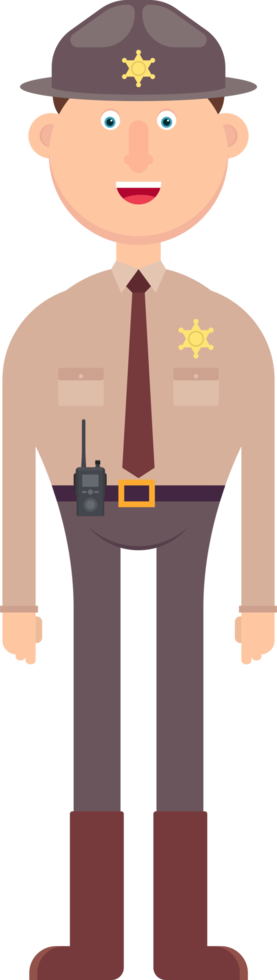 Man character with different professions vector illustration png