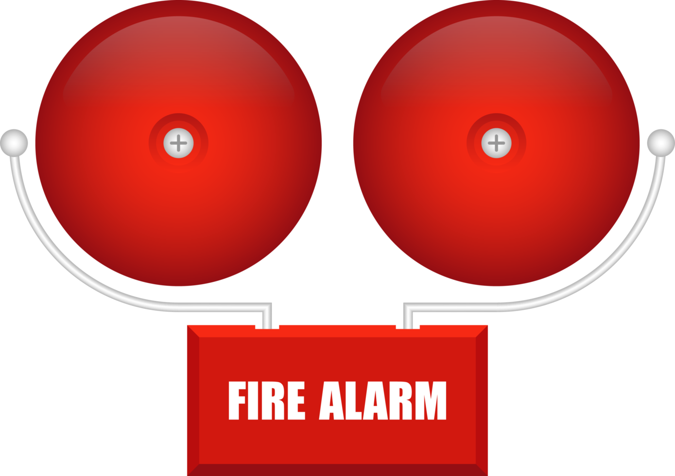 Fire alarm vector illustration isolated on white background png