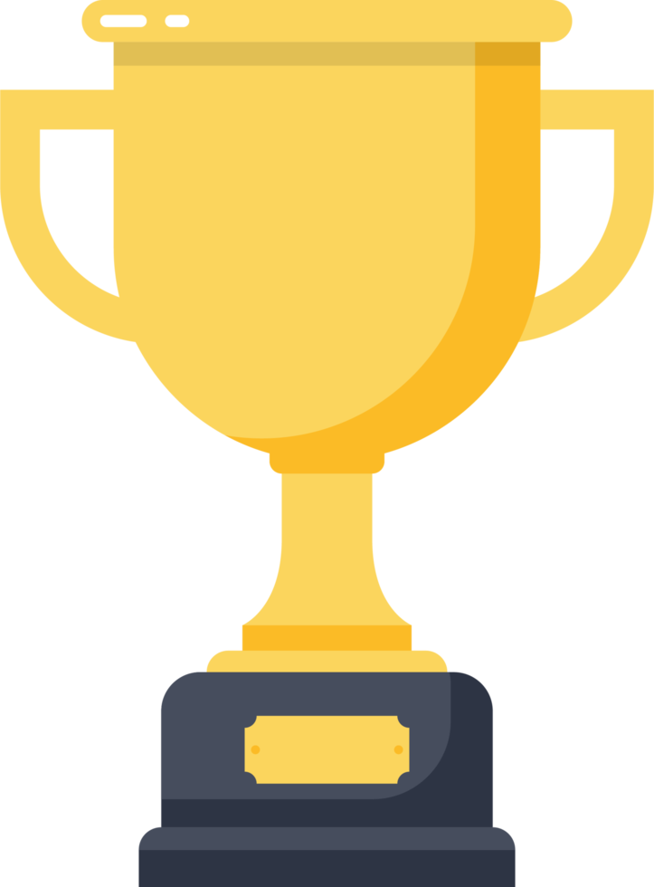 troféu vencedor em estilo simples png