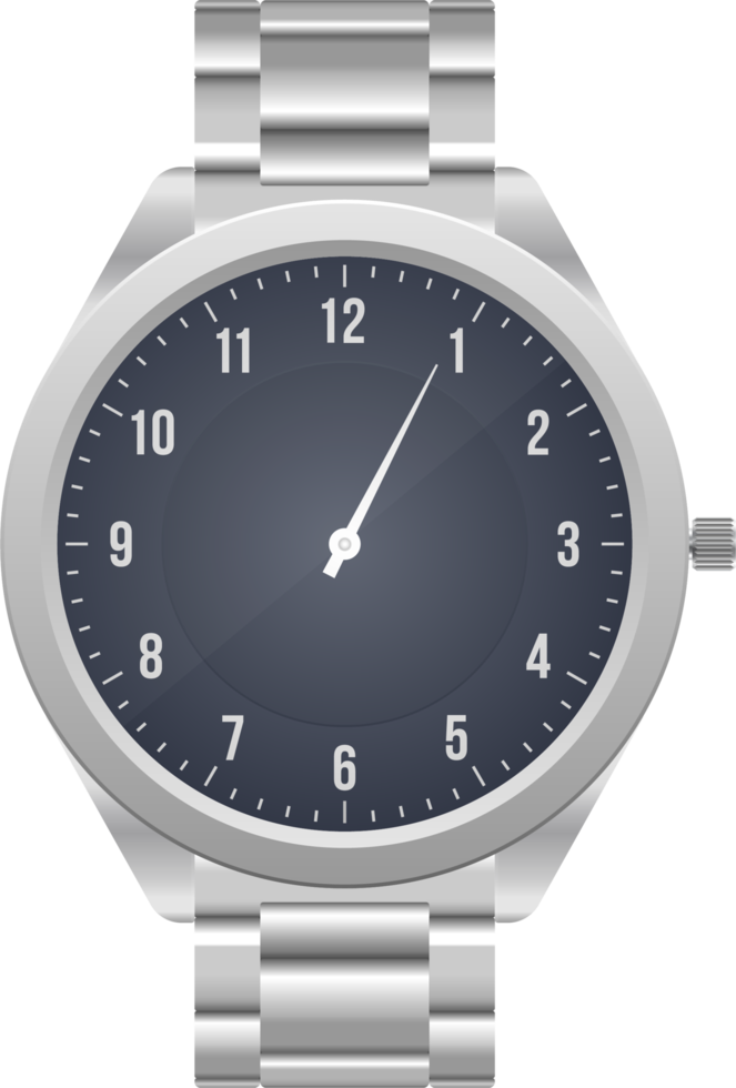 Realistic hand watch vector illustration isolated on white background png