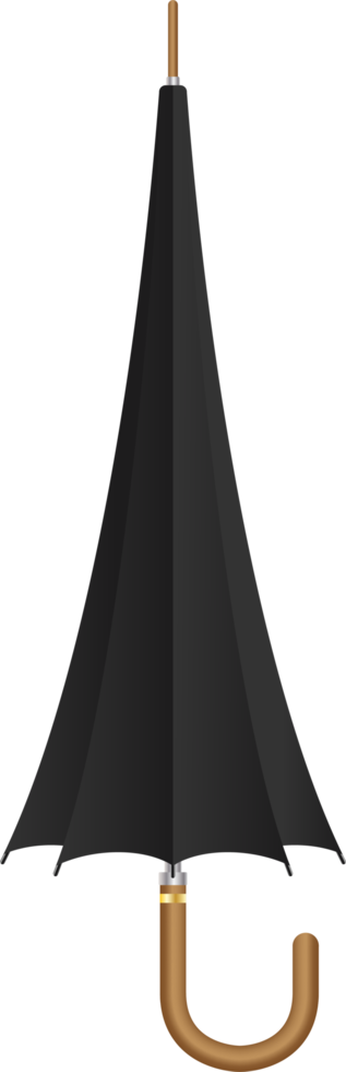 illustrazione vettoriale ombrello nero isolata png
