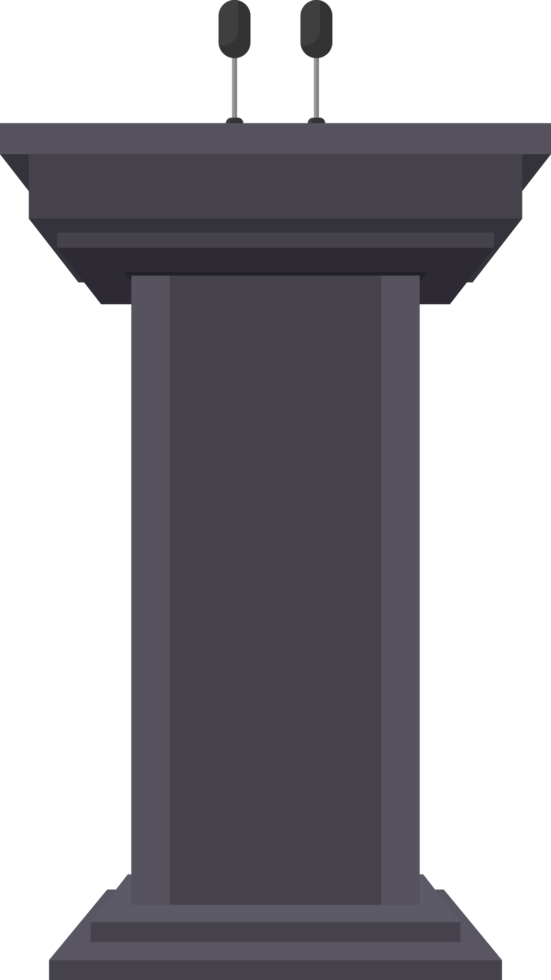illustrazione vettoriale della tribuna del podio in legno isolata su bianco png