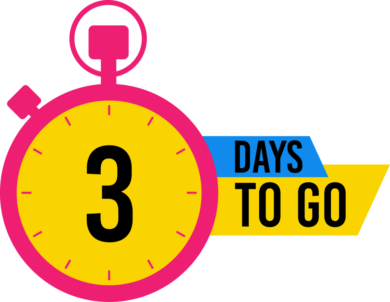 Banner de cuenta regresiva de 3 días restantes 9315167 PNG