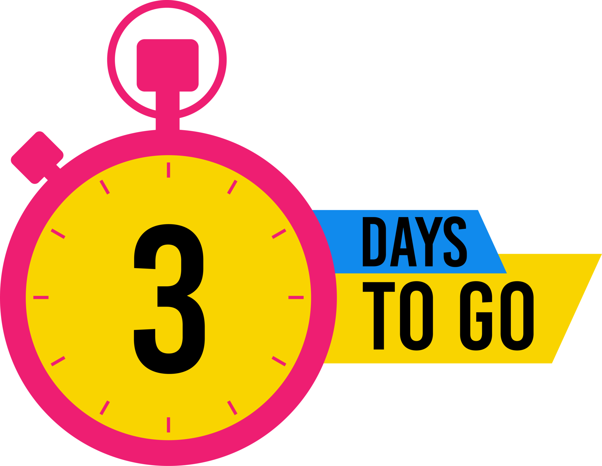 3 Days Left Countdown Banner 9315167 Png